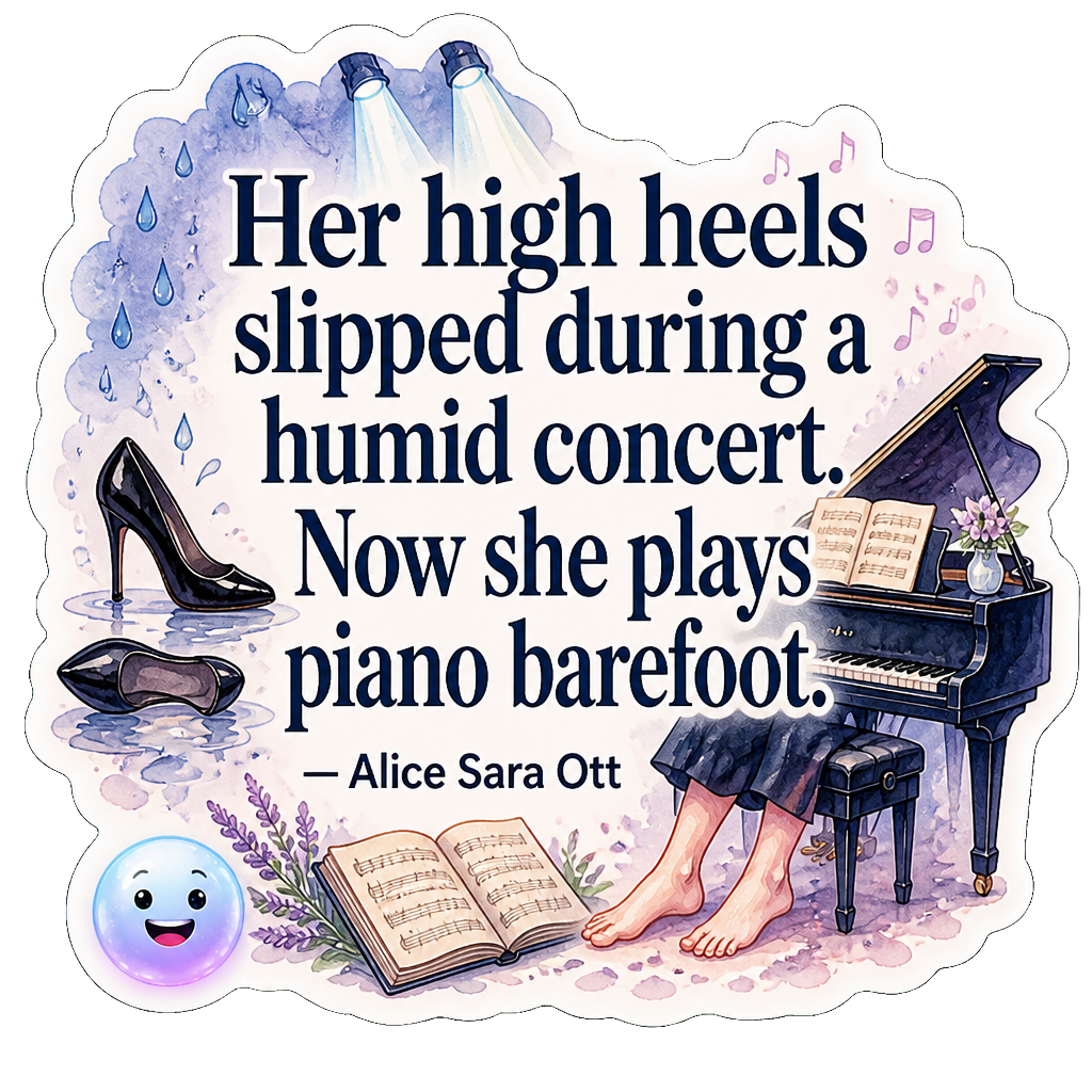 Her high heels slipped during a humid concert. Now she plays piano barefoot.