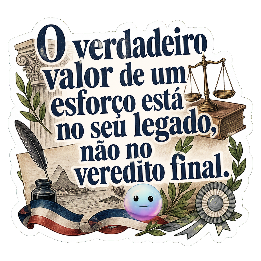 O verdadeiro valor de um esforço está no seu legado, não no veredito final.