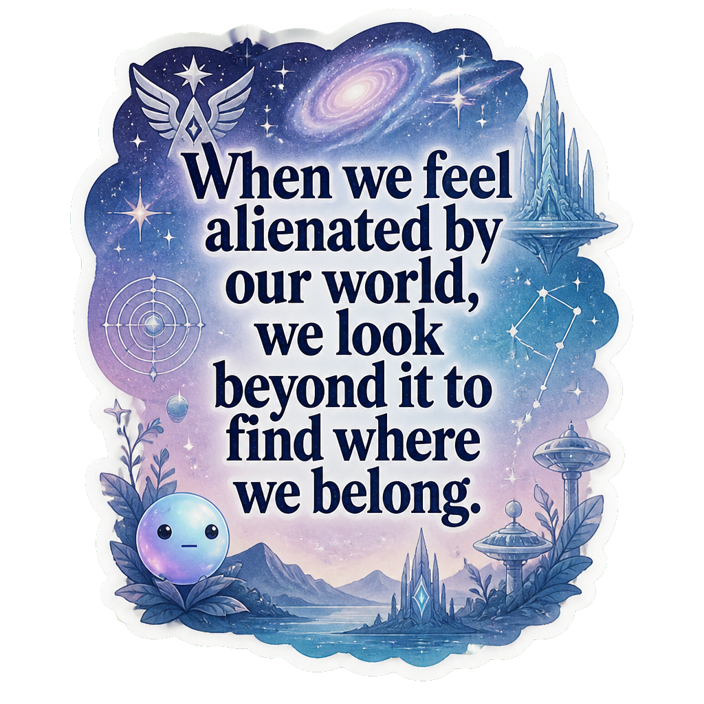 When we feel alienated by our world, we look beyond it to find where we belong.