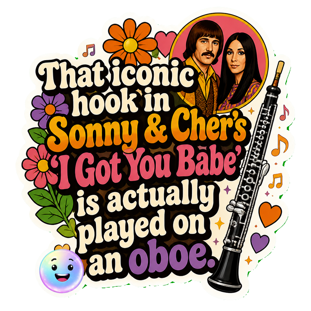 That iconic hook in Sonny & Cher’s 'I Got You Babe' is actually played on an oboe.