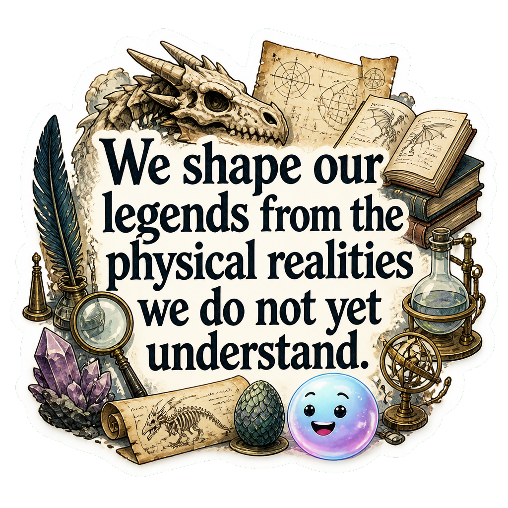 We shape our legends from the physical realities we do not yet understand.