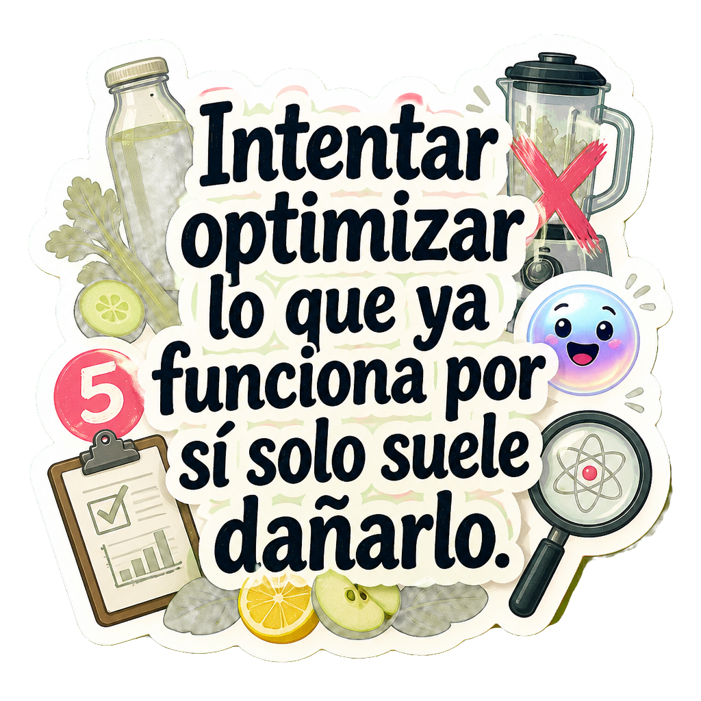 Intentar optimizar lo que ya funciona por sí solo suele dañarlo.