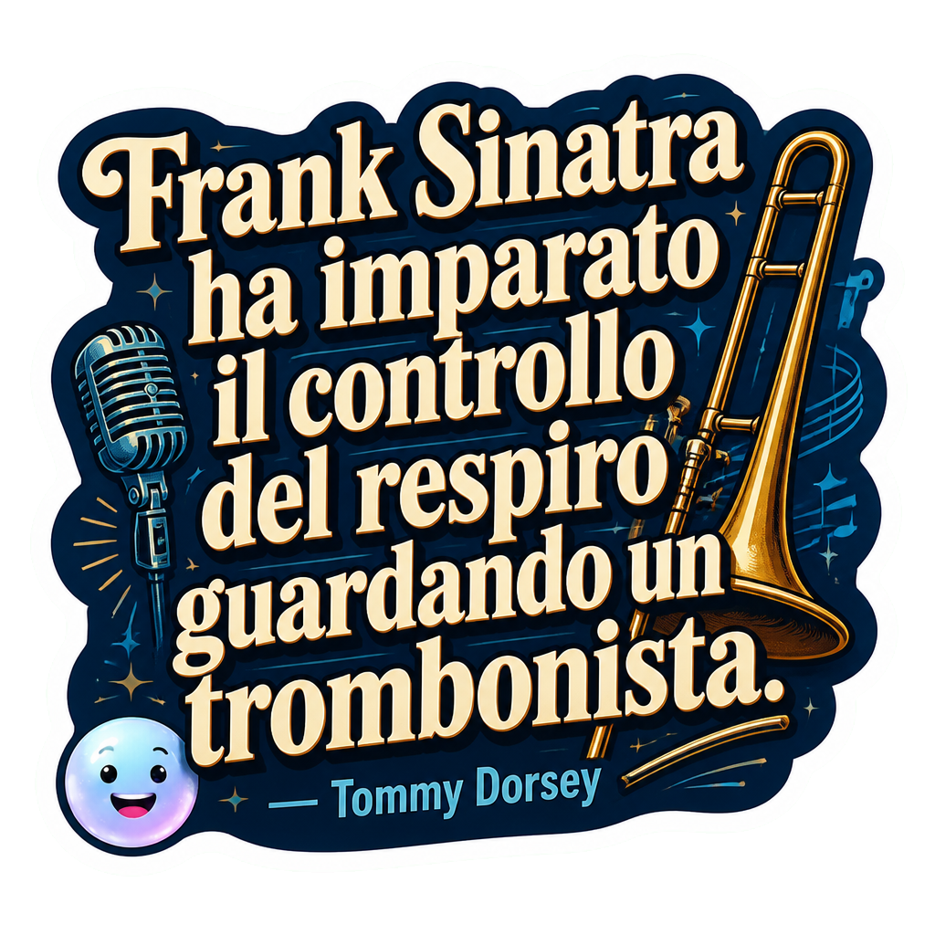 Frank Sinatra ha imparato il controllo del respiro guardando un trombonista.