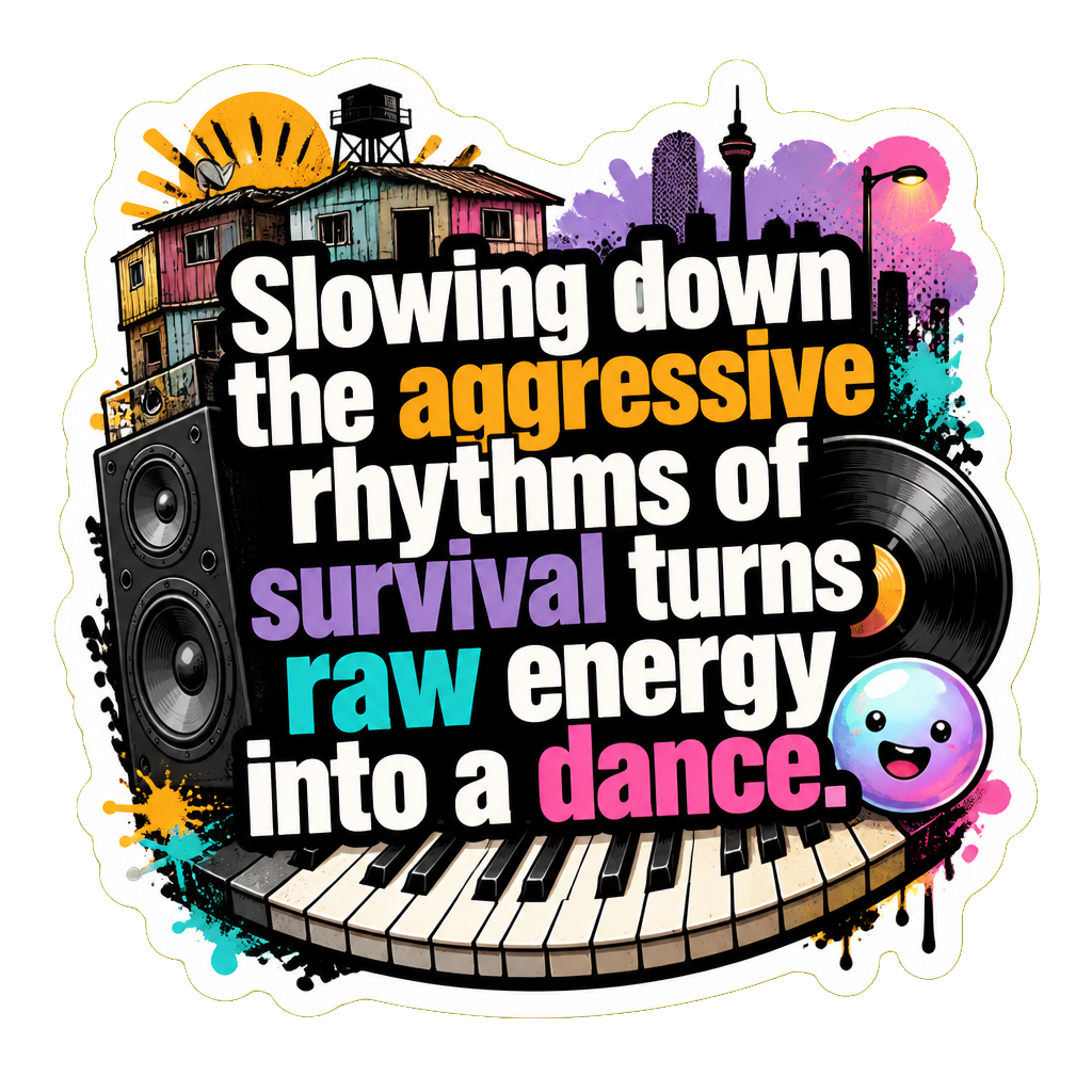 Slowing down the aggressive rhythms of survival turns raw energy into a dance.