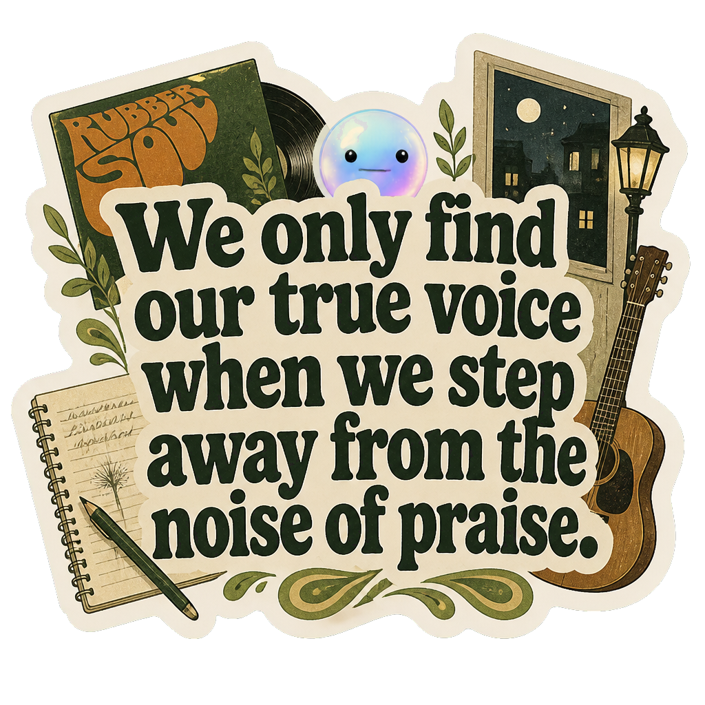 We only find our true voice when we step away from the noise of praise.