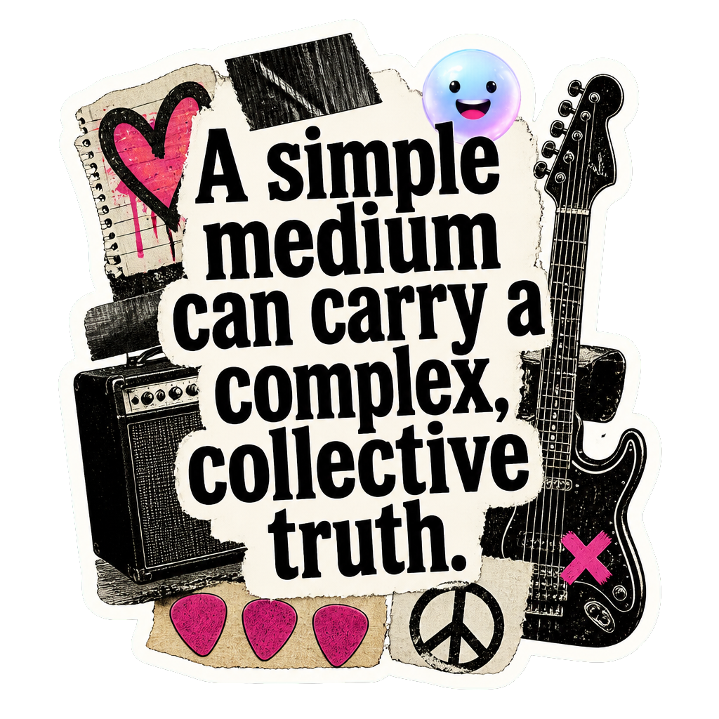 A simple medium can carry a complex, collective truth.
