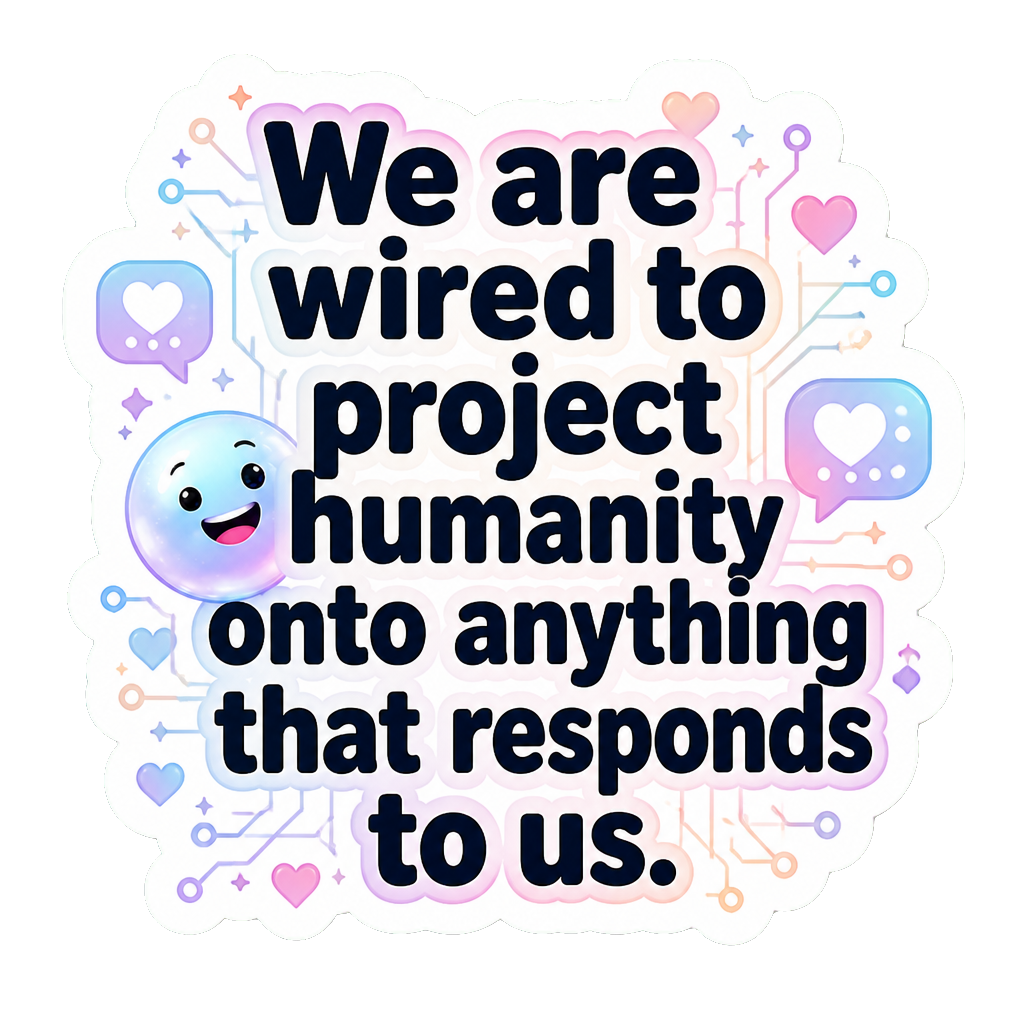 We are wired to project humanity onto anything that responds to us.