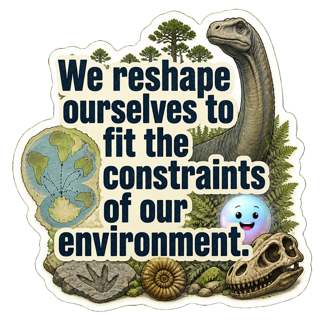 We reshape ourselves to fit the constraints of our environment.