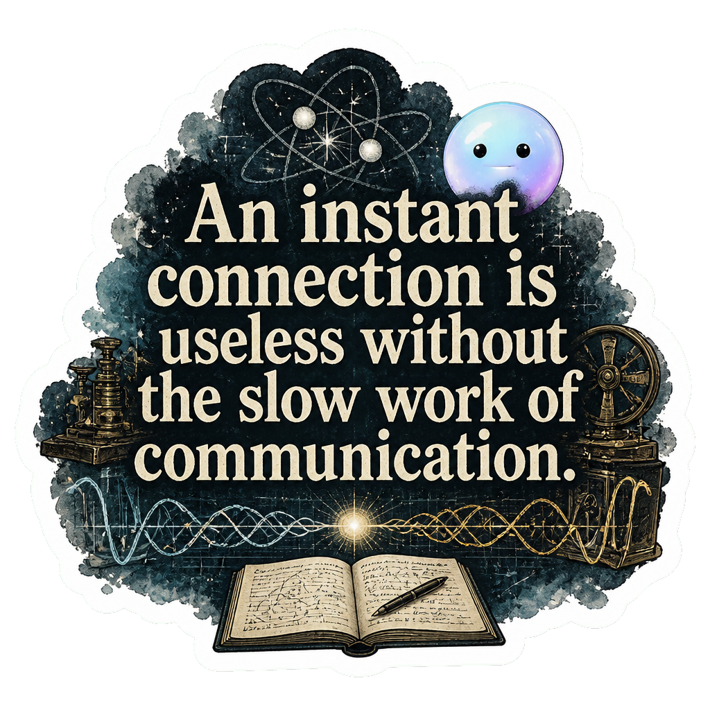 An instant connection is useless without the slow work of communication.