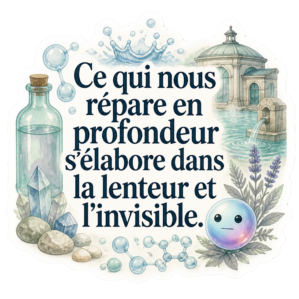 Ce qui nous répare en profondeur s'élabore dans la lenteur et l'invisible.