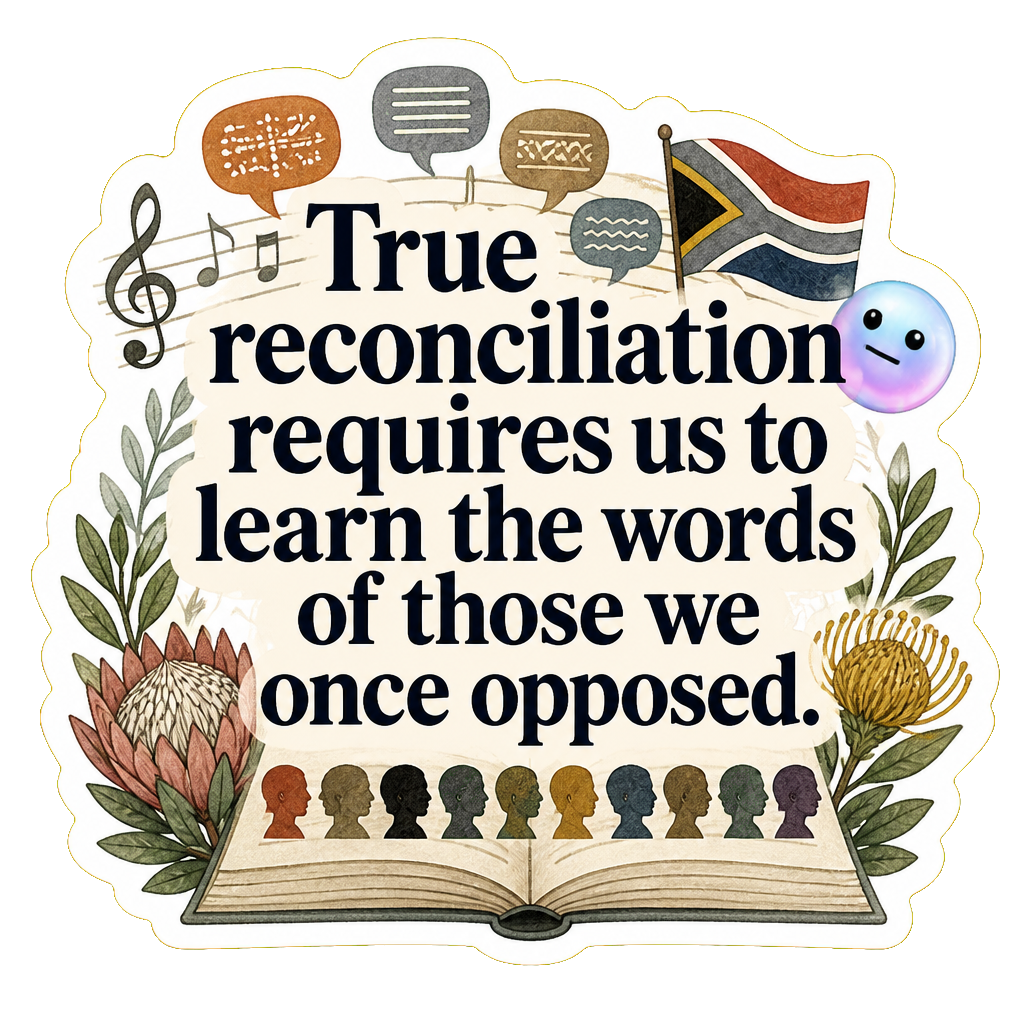 True reconciliation requires us to learn the words of those we once opposed.