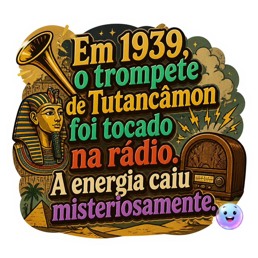 Em 1939, o trompete de Tutancâmon foi tocado na rádio. A energia caiu misteriosamente.