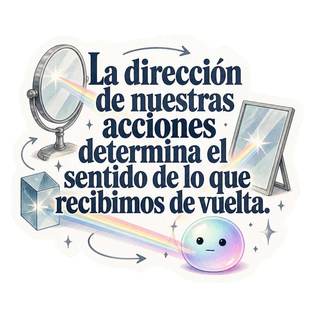 La dirección de nuestras acciones determina el sentido de lo que recibimos de vuelta.