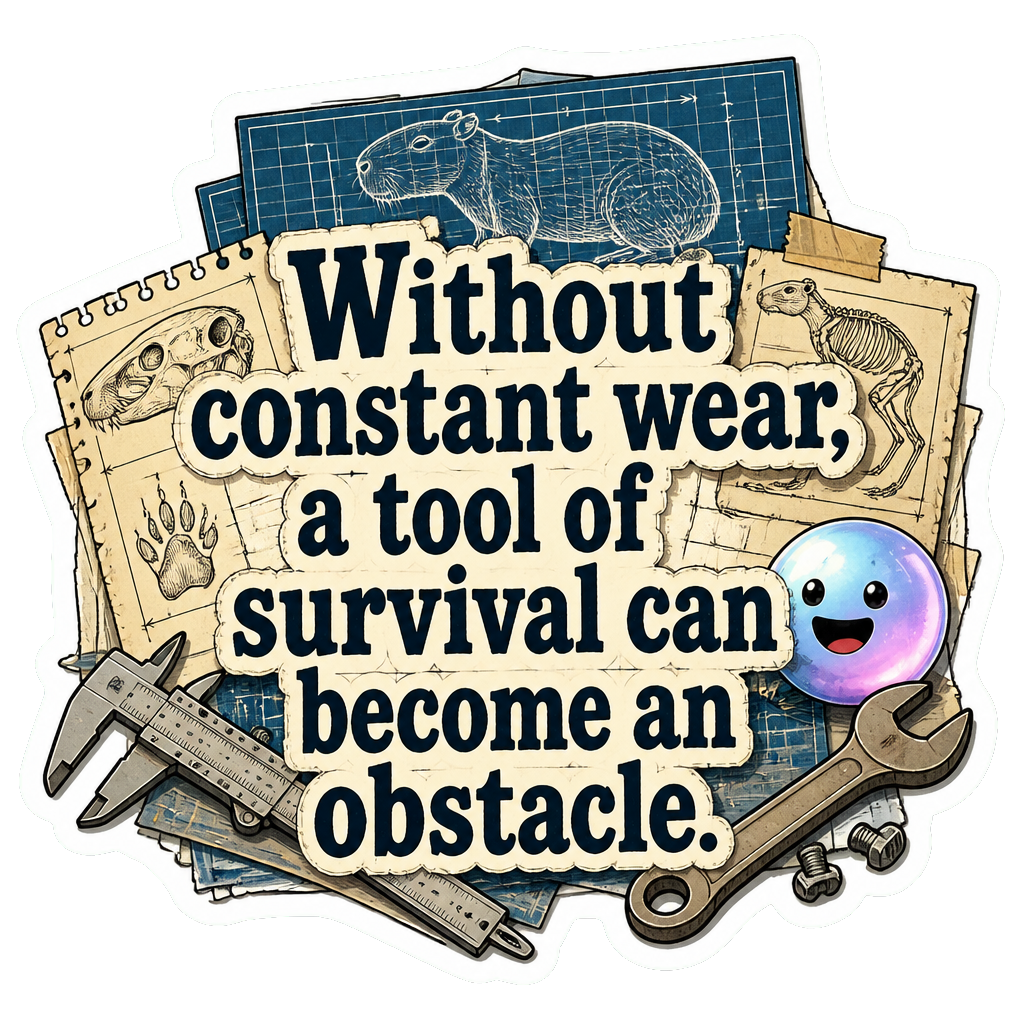 Without constant wear, a tool of survival can become an obstacle.