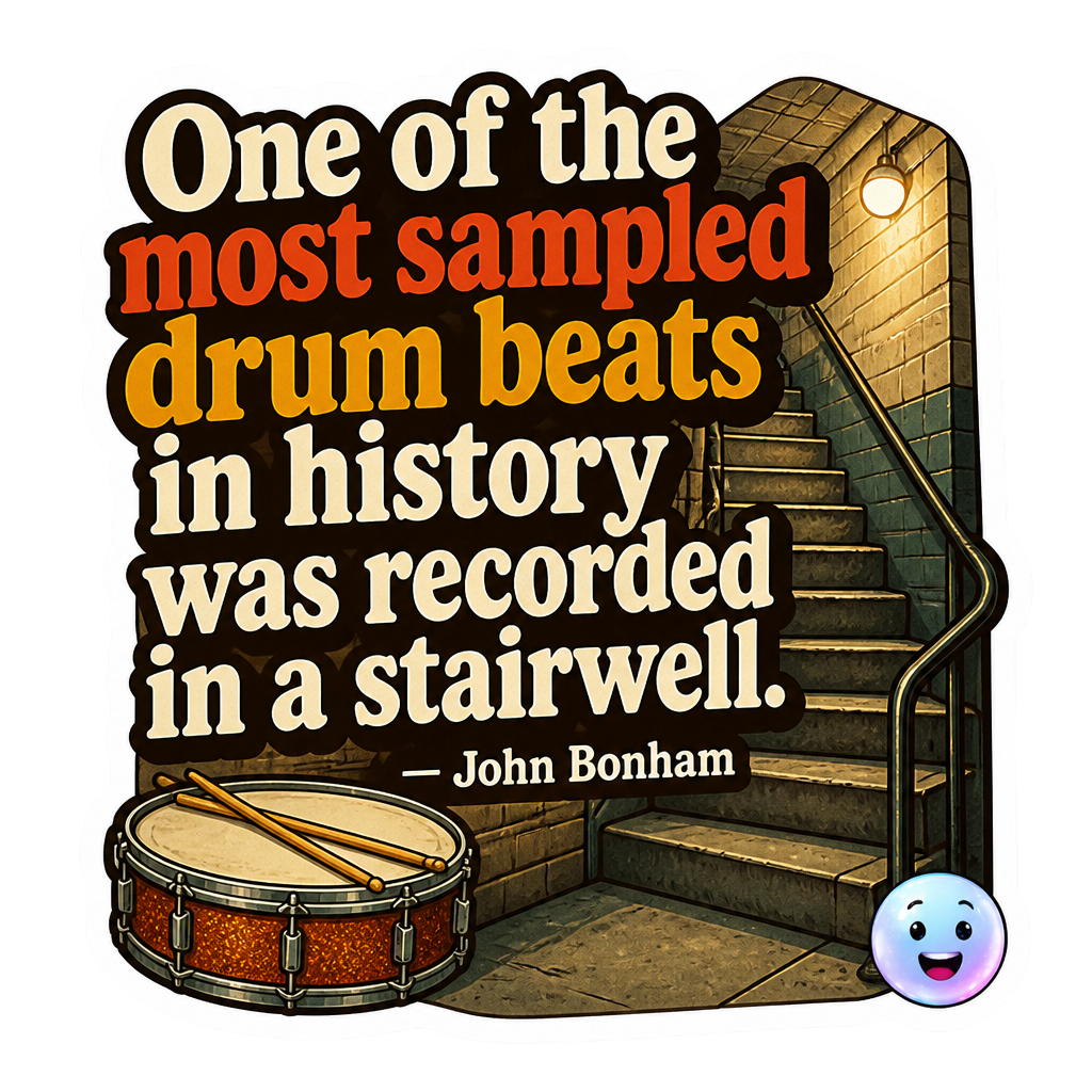 One of the most sampled drum beats in history was recorded in a stairwell.
