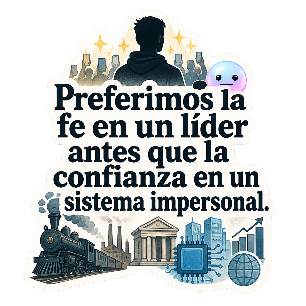Preferimos la fe en un líder antes que la confianza en un sistema impersonal.