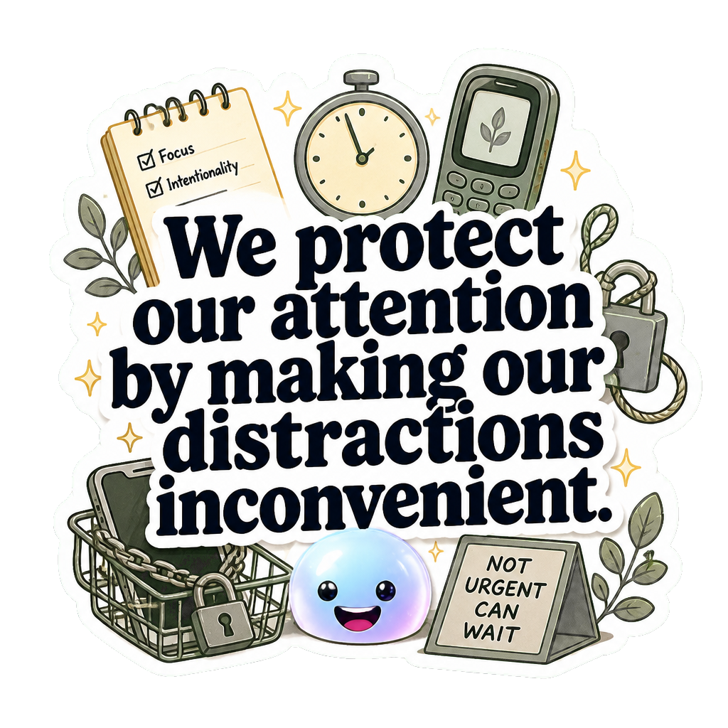 We protect our attention by making our distractions inconvenient.