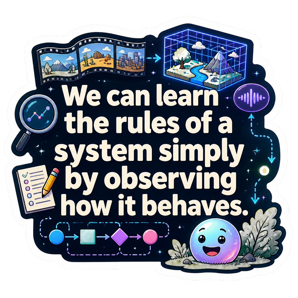 We can learn the rules of a system simply by observing how it behaves.