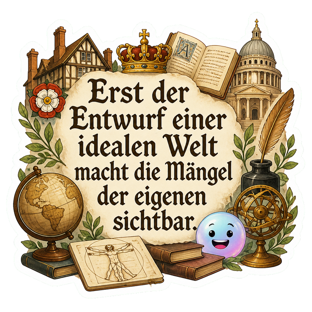 Erst der Entwurf einer idealen Welt macht die Mängel der eigenen sichtbar.