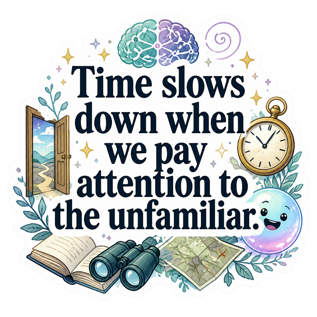Time slows down when we pay attention to the unfamiliar.