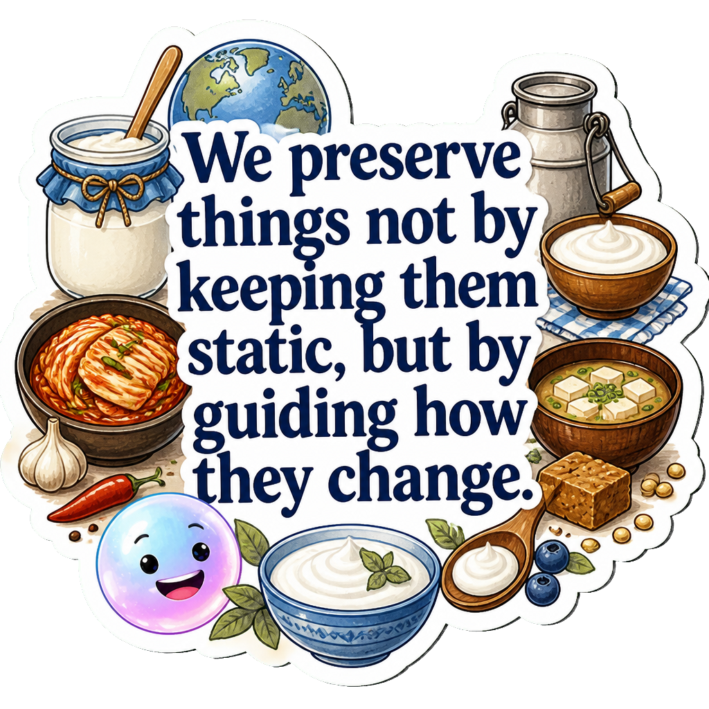 We preserve things not by keeping them static, but by guiding how they change.