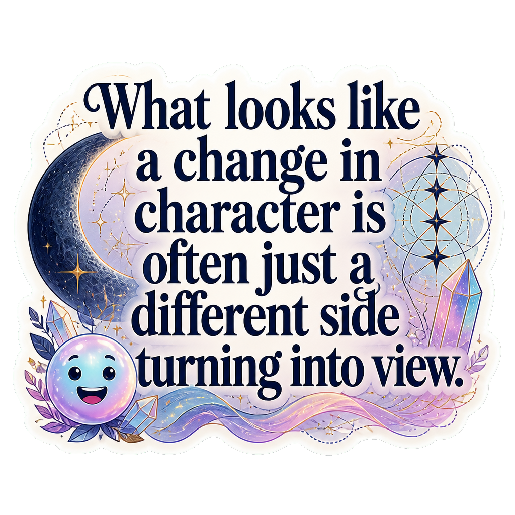 What looks like a change in character is often just a different side turning into view.