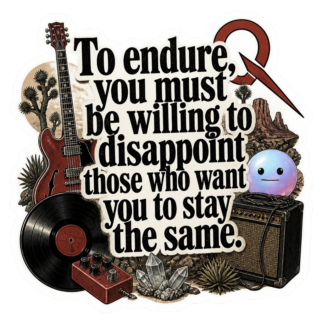 To endure, you must be willing to disappoint those who want you to stay the same.