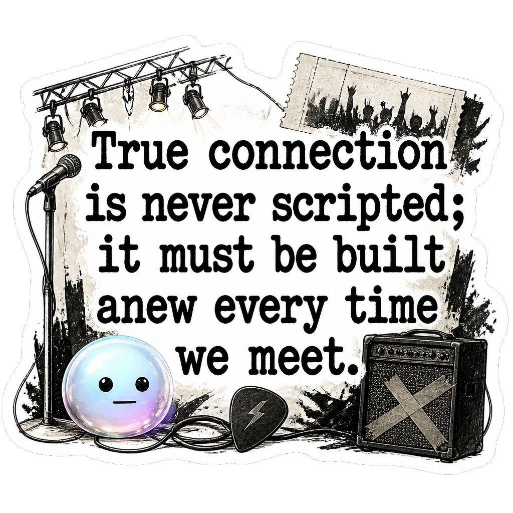 True connection is never scripted; it must be built anew every time we meet.