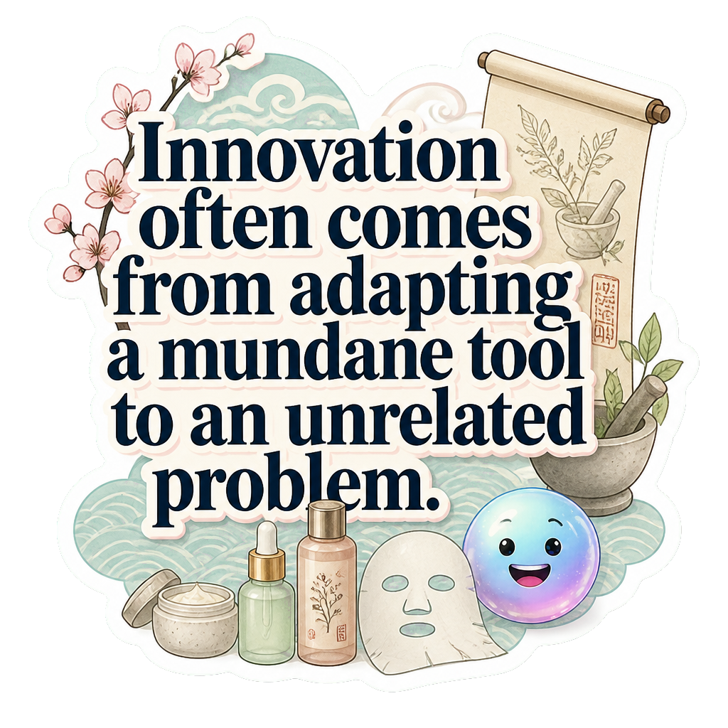 Innovation often comes from adapting a mundane tool to an unrelated problem.