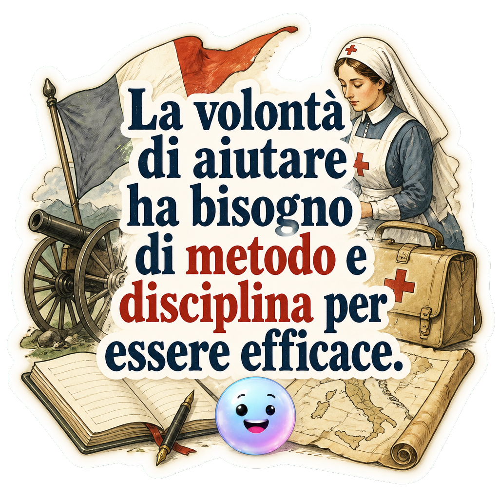 La volontà di aiutare ha bisogno di metodo e disciplina per essere efficace.