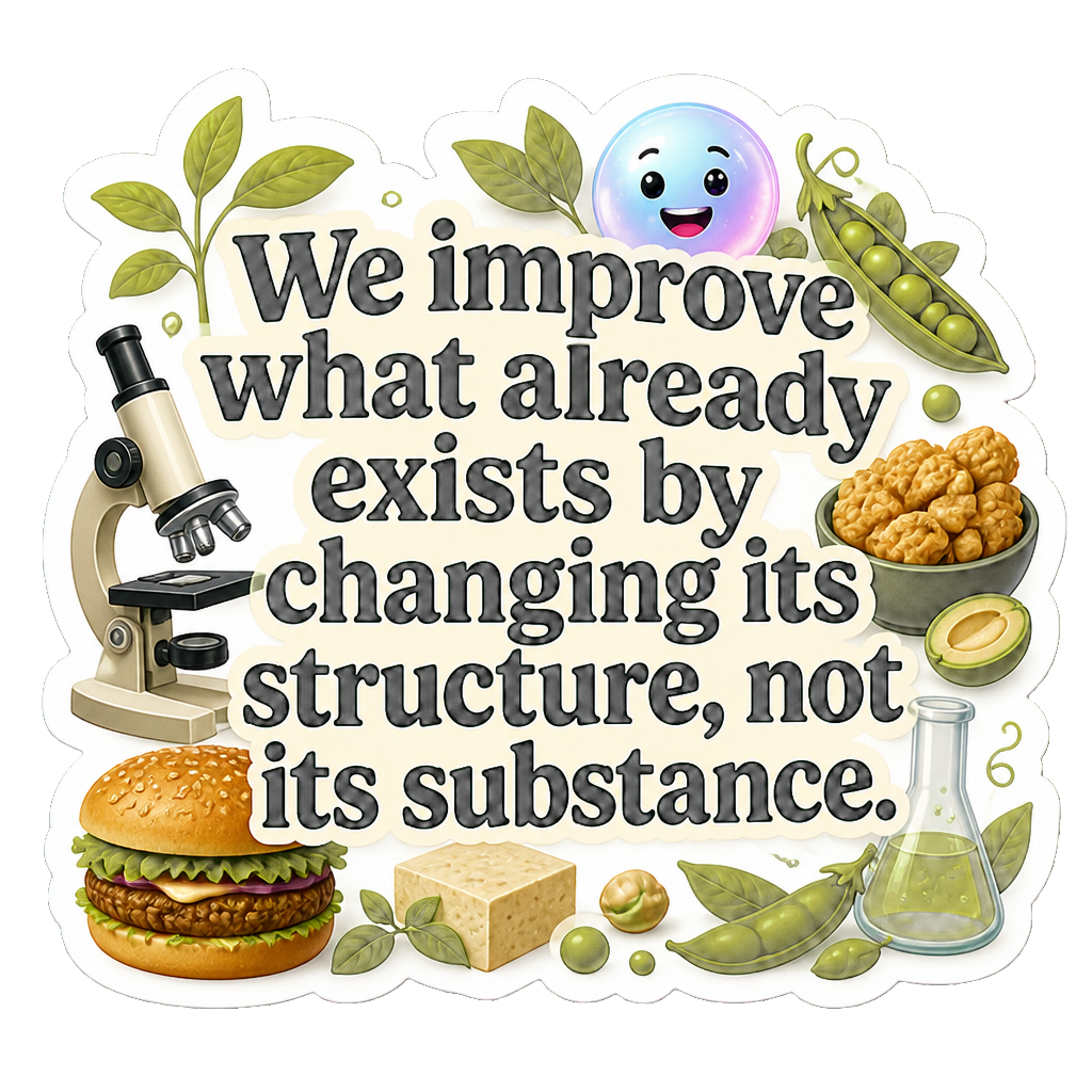 We improve what already exists by changing its structure, not its substance.