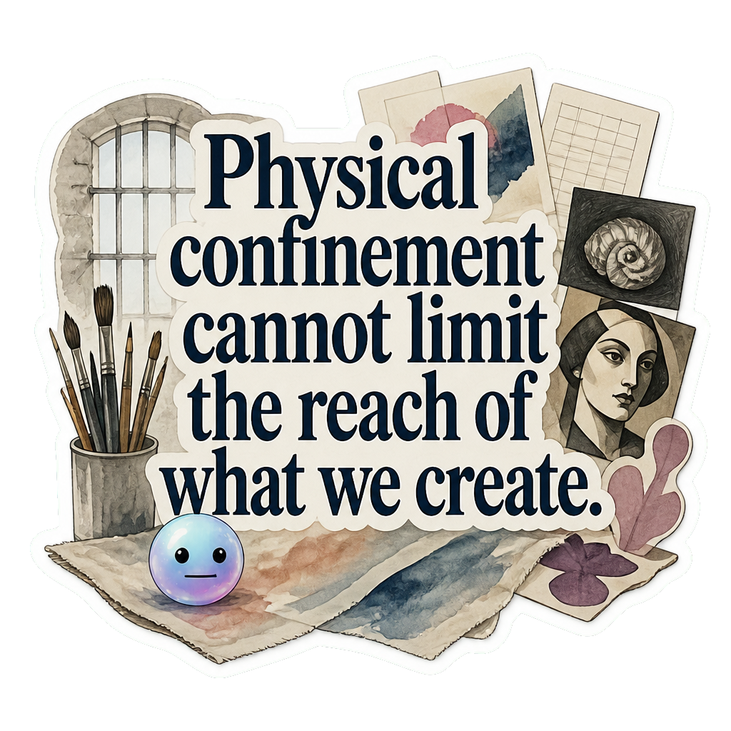 Physical confinement cannot limit the reach of what we create.