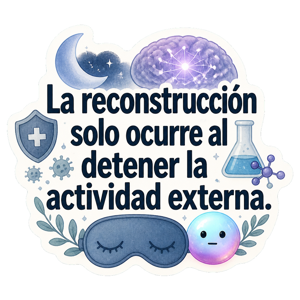 La reconstrucción solo ocurre al detener la actividad externa.