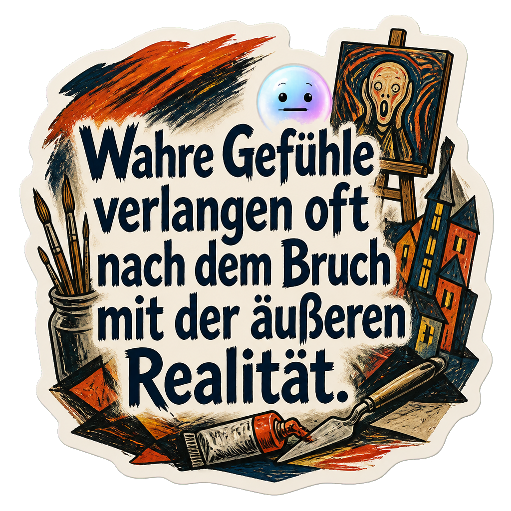 Wahre Gefühle verlangen oft nach dem Bruch mit der äußeren Realität.
