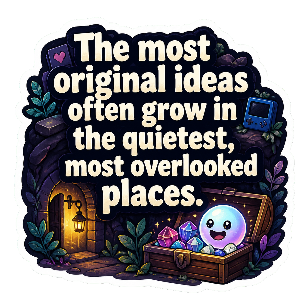 The most original ideas often grow in the quietest, most overlooked places.