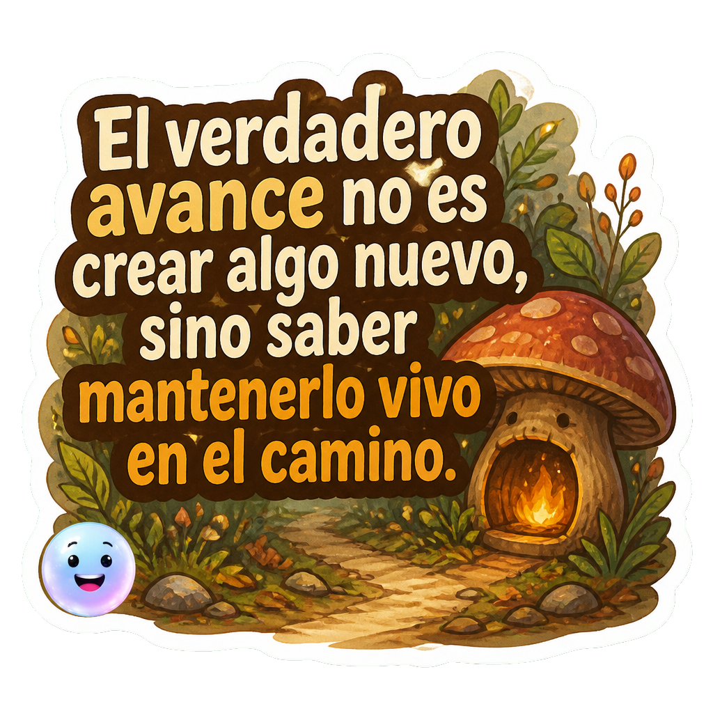 El verdadero avance no es crear algo nuevo, sino saber mantenerlo vivo en el camino.