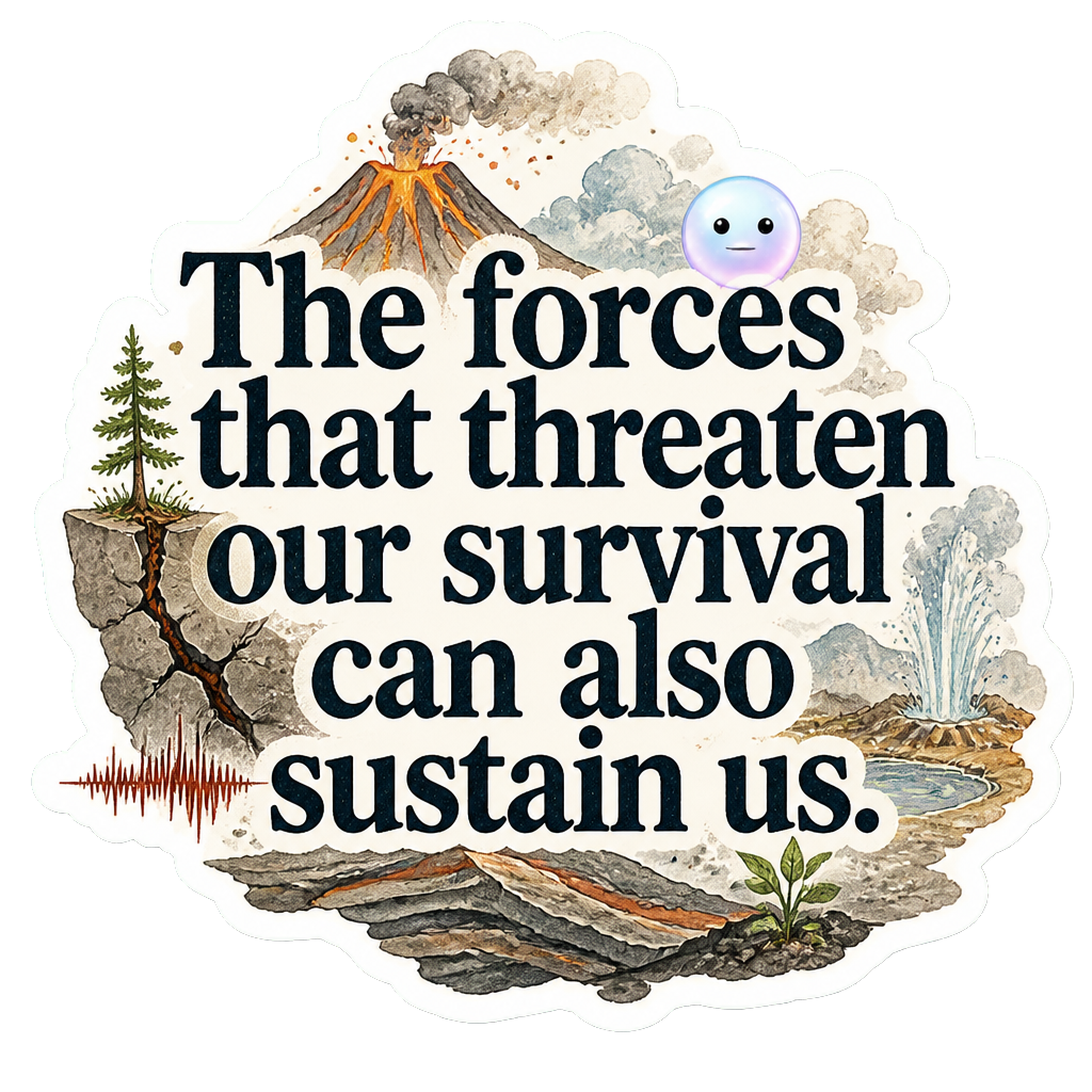 The forces that threaten our survival can also sustain us.
