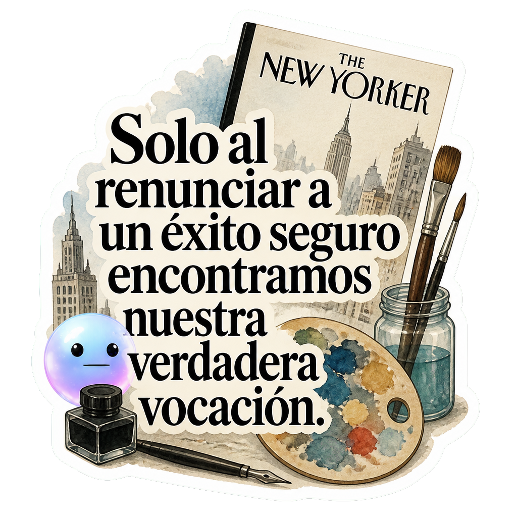 Solo al renunciar a un éxito seguro encontramos nuestra verdadera vocación.