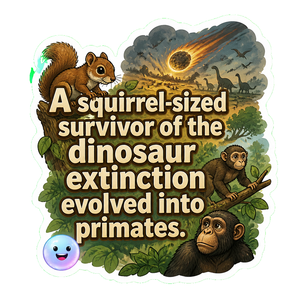 A squirrel-sized survivor of the dinosaur extinction evolved into primates.