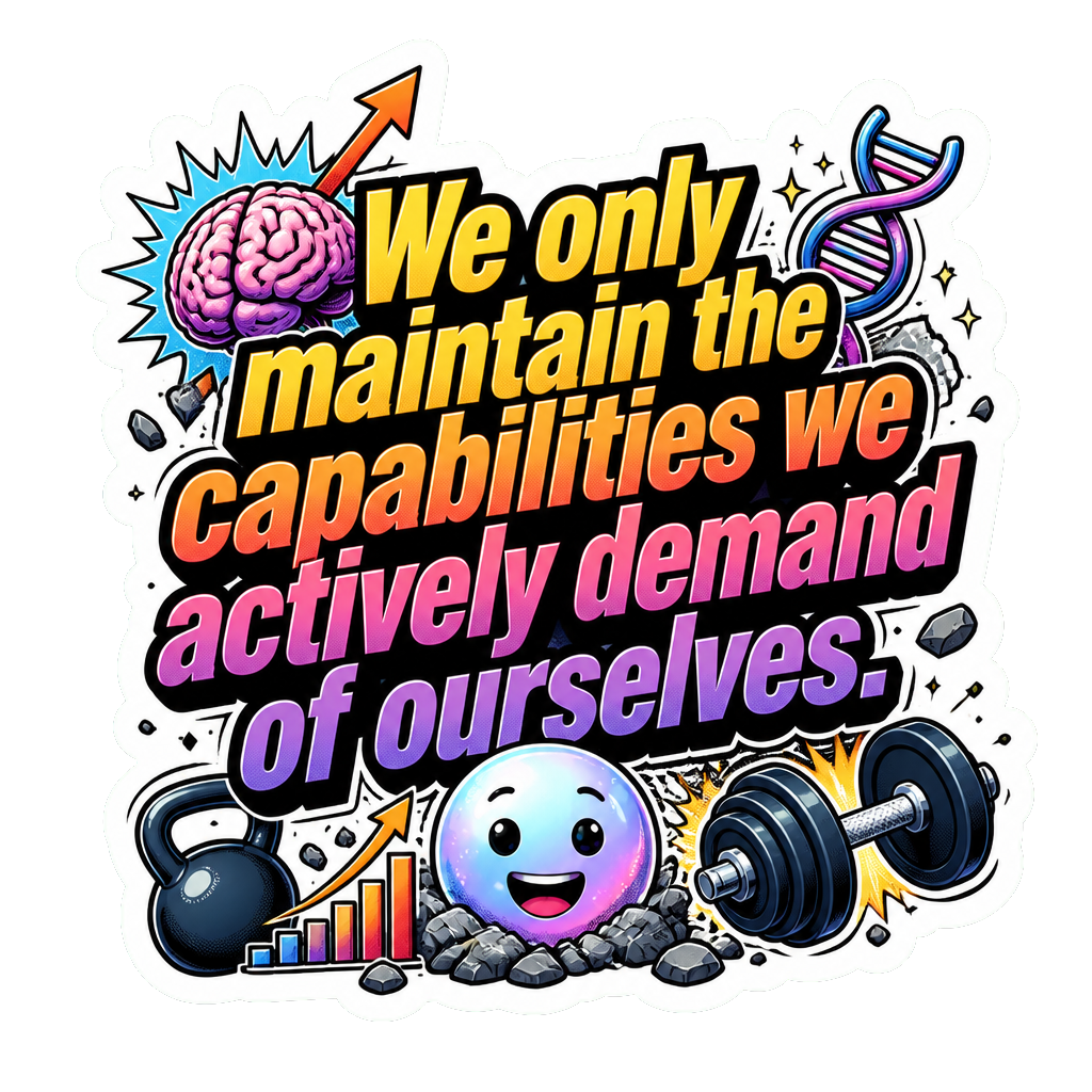 We only maintain the capabilities we actively demand of ourselves.