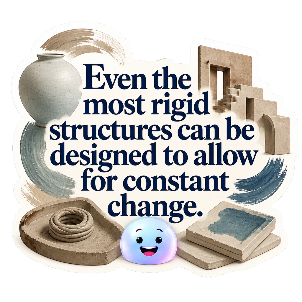 Even the most rigid structures can be designed to allow for constant change.