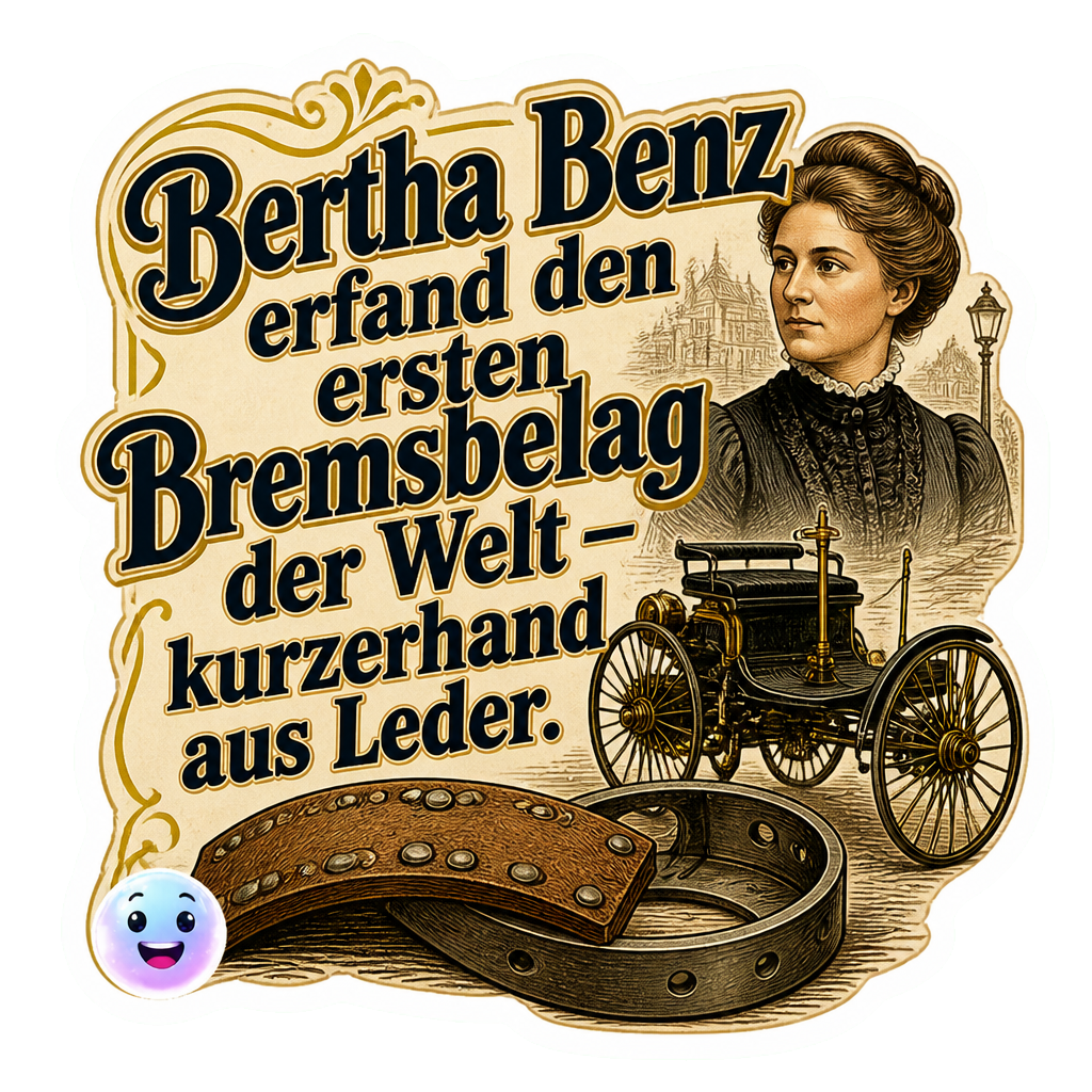 Bertha Benz erfand den ersten Bremsbelag der Welt – kurzerhand aus Leder.