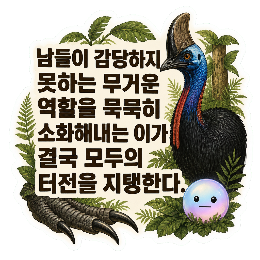 남들이 감당하지 못하는 무거운 역할을 묵묵히 소화해내는 이가 결국 모두의 터전을 지탱한다.