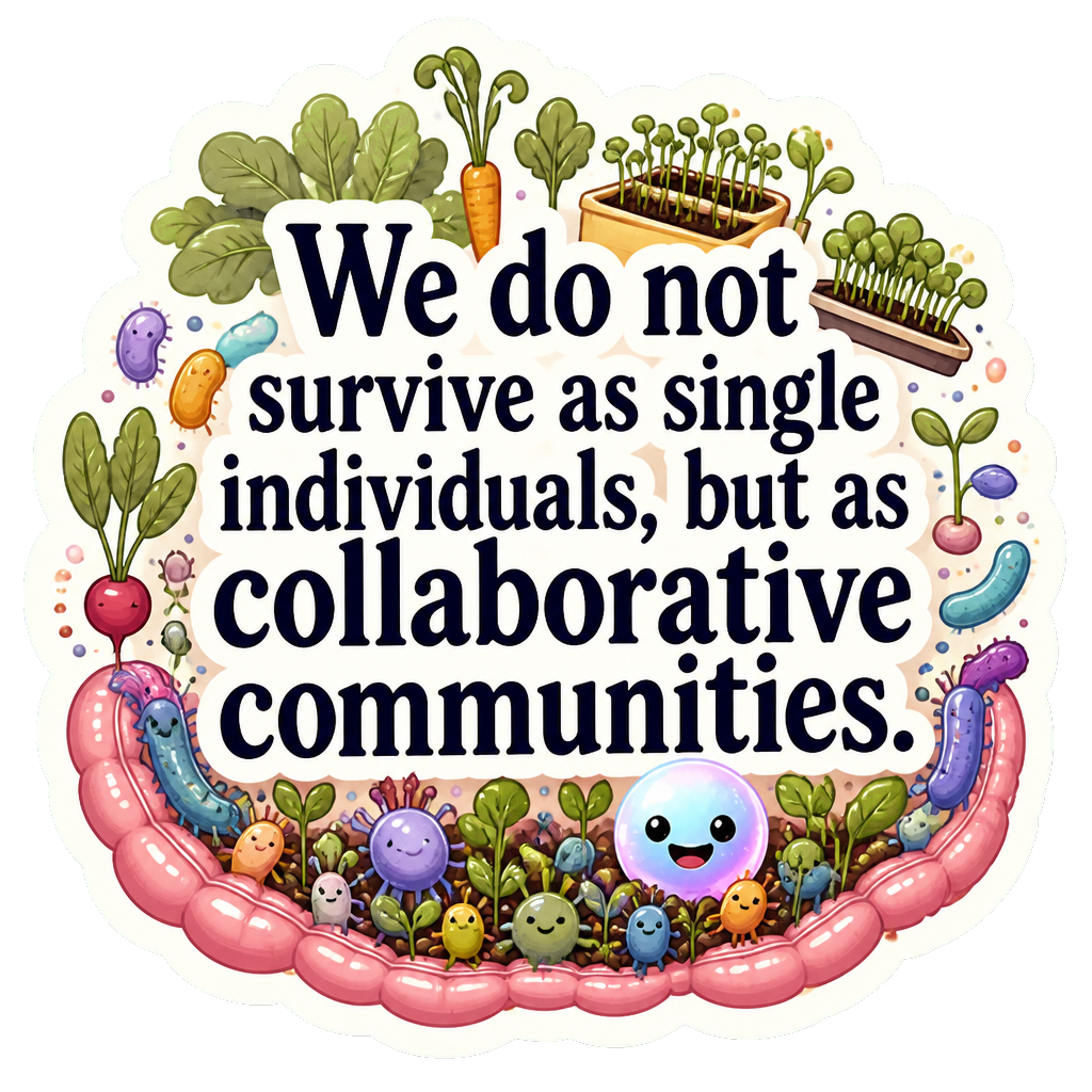 We do not survive as single individuals, but as collaborative communities.