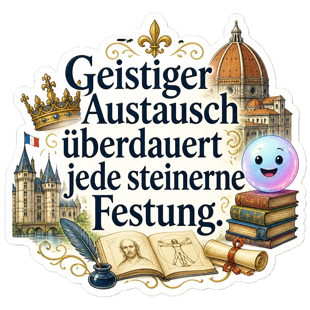Geistiger Austausch überdauert jede steinerne Festung.