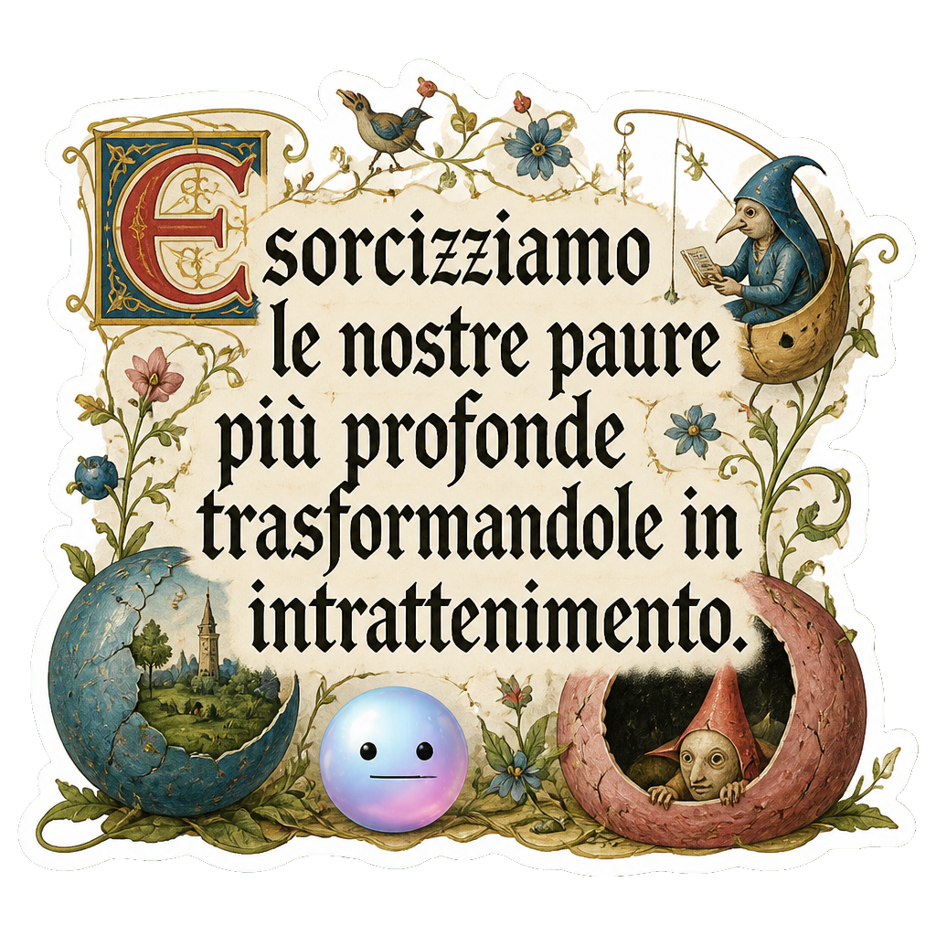 Esorcizziamo le nostre paure più profonde trasformandole in intrattenimento.