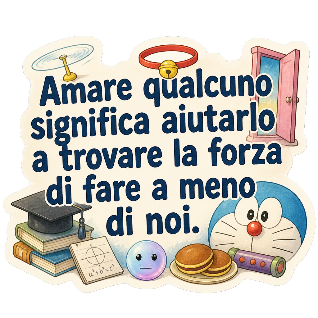 Amare qualcuno significa aiutarlo a trovare la forza di fare a meno di noi.