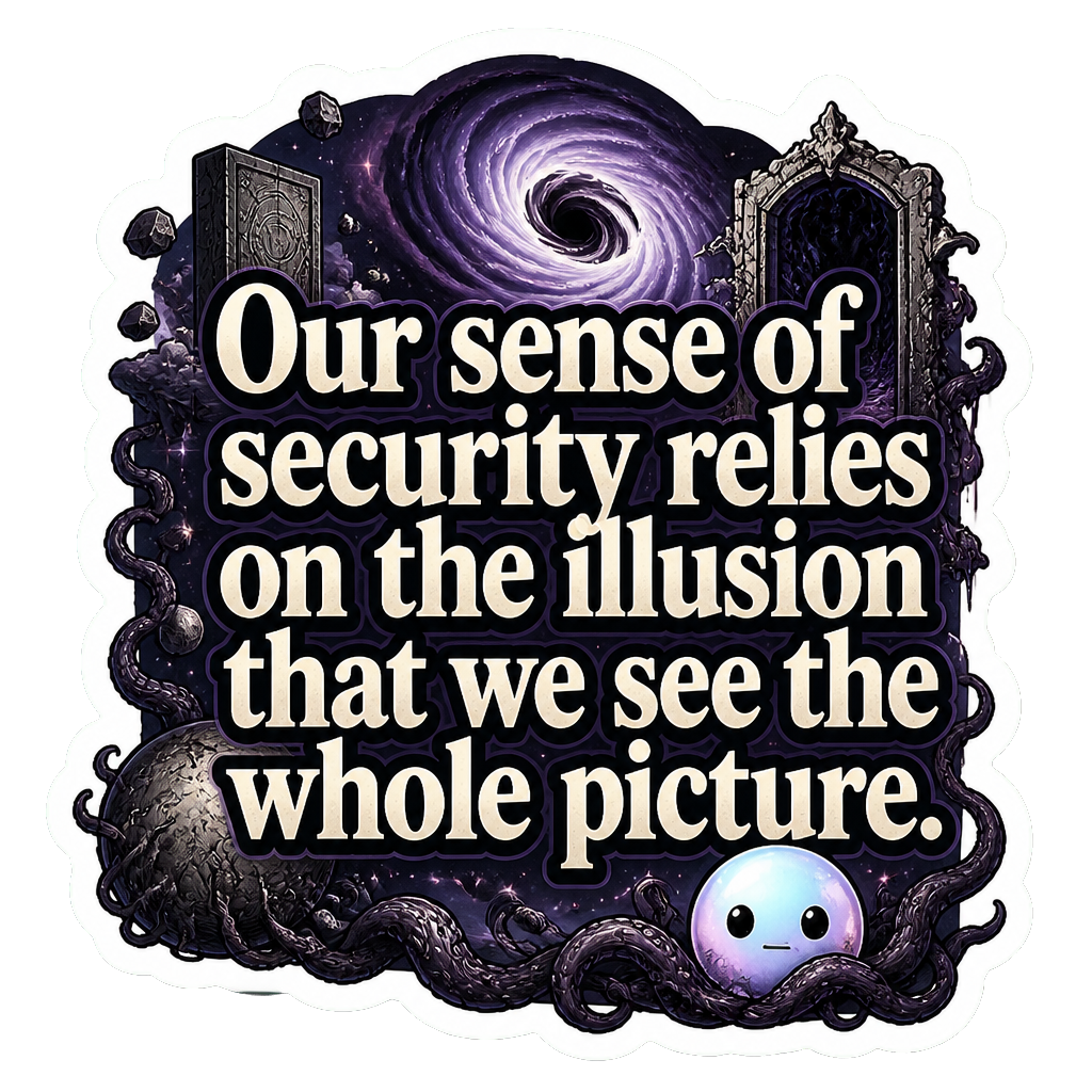 Our sense of security relies on the illusion that we see the whole picture.