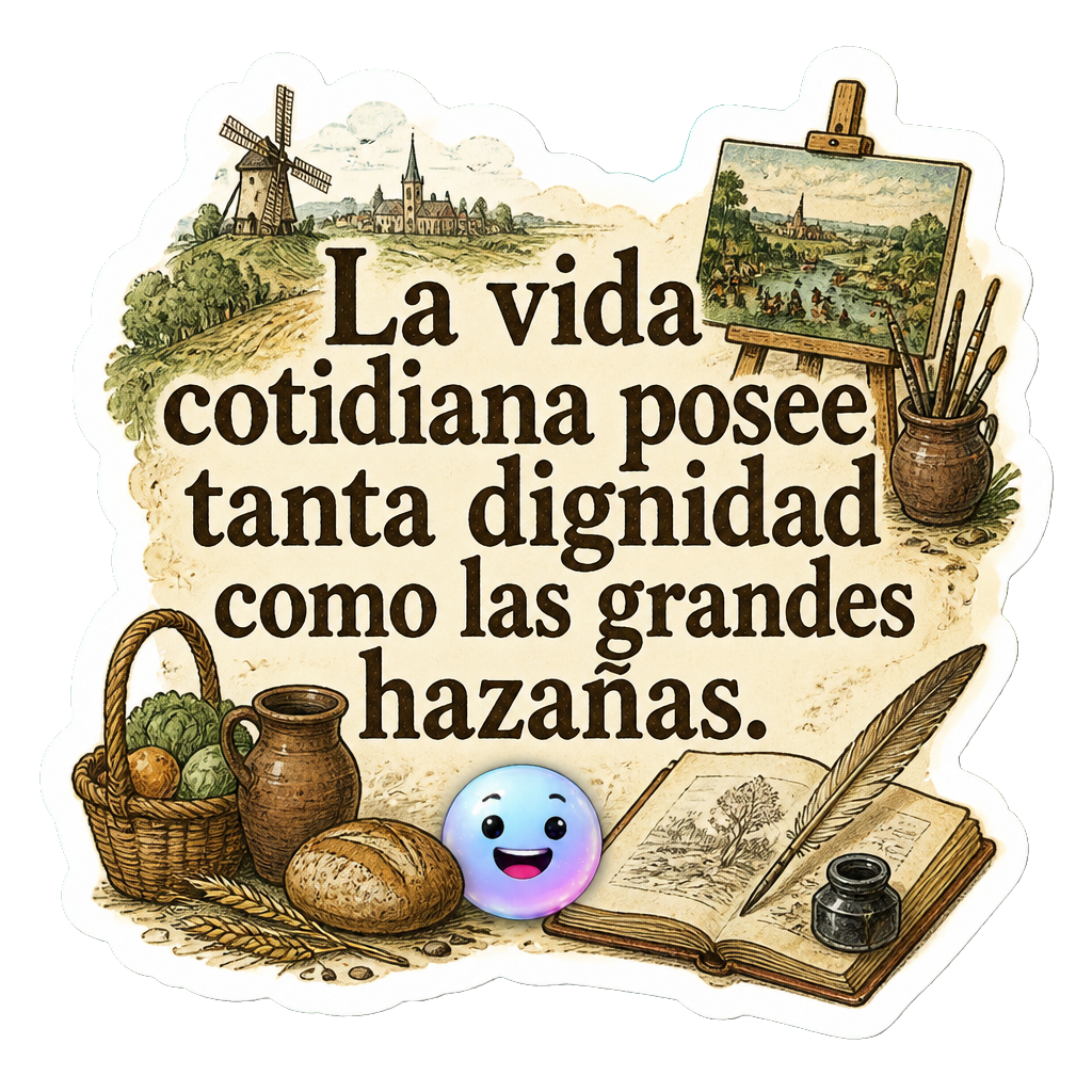 La vida cotidiana posee tanta dignidad como las grandes hazañas.