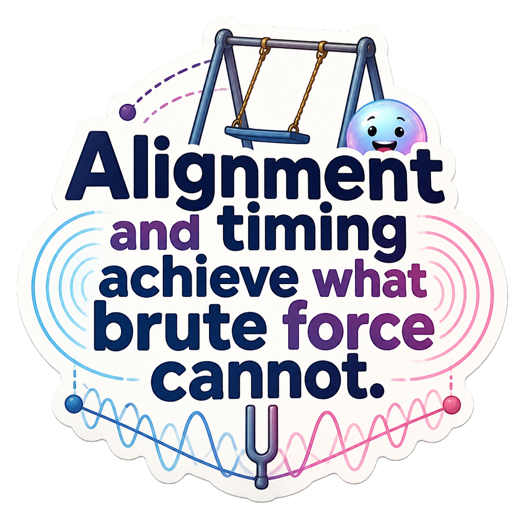 Alignment and timing achieve what brute force cannot.